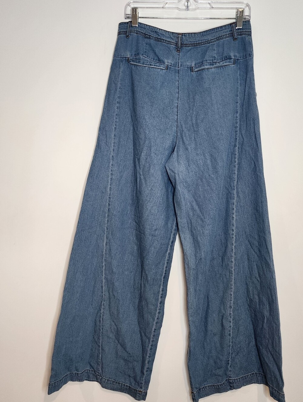 Steve Madden Starling  Womens Wide Leg Light Blue Denim Pants size Small - Picture 6 of 7